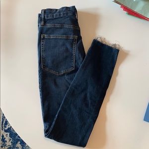 Good American raw hem jeans